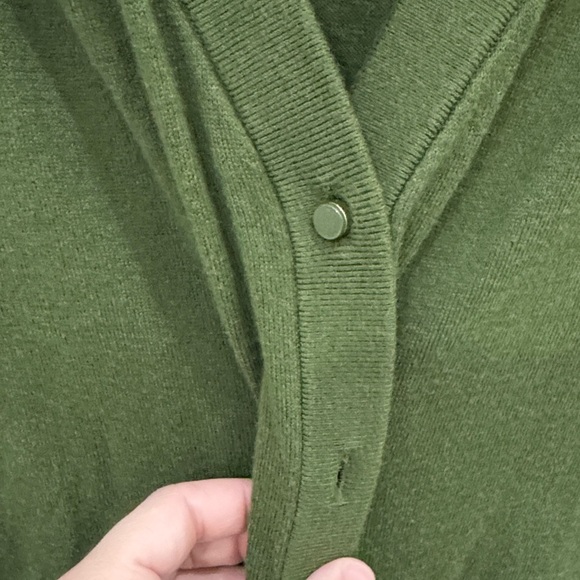 Kate Spade Olive Green Women's Long Cardigan - Picture 3 of 5